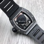 JB Factory Richard Mille Skull 44.3mm Full Black,Titanium Black Rubber Strap Skeletonized Black Dial - Image 6