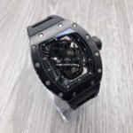 JB Factory Richard Mille Skull 44.3mm Full Black,Titanium Black Rubber Strap Skeletonized Black Dial - Image 2