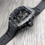 JB Factory Richard Mille Skull 44.3mm Full Black,Titanium Black Rubber Strap Skeletonized Black Dial - Image 4