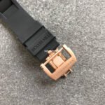 JB Factory Richard Mille Skull 44.3mm Rose Gold&Titanium Black Rubber Strap Skeletonized Black Dial - Image 8