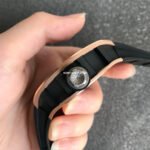 JB Factory Richard Mille Skull 44.3mm Rose Gold&Titanium Black Rubber Strap Skeletonized Black Dial - Image 6