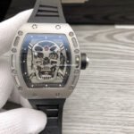 JB Factory Richard Mille Skull 44.3mm Titanium Black Rubber Strap Skeletonized Black Dial - Image 2