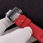 JB Factory Richard Mille Skull 44.3mm Titanium Red  Rubber Strap Skeletonized Black Dial - Image 8