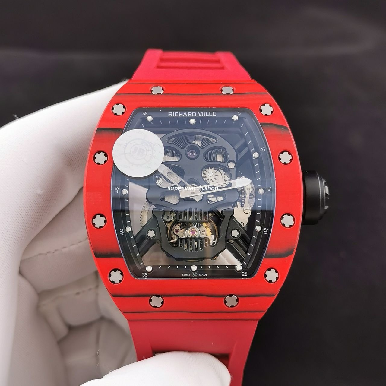 JB-Factory-Richard-Mille-Skull-44.3mm-Titanium-Red-Rubber-Strap-Skeletonized-Black-Dial-5.jpg JB Factory Richard Mille Skull 44.3mm Titanium Red Rubber Strap Skeletonized Black Dial - Image 1