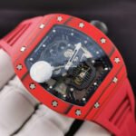 JB Factory Richard Mille Skull 44.3mm Titanium Red  Rubber Strap Skeletonized Black Dial - Image 2