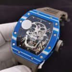 JB Factory Richard Mille Skull 44.3mm Titanium ， Black Rubber Strap Skeletonized Black Dial - Image 3