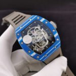 JB Factory Richard Mille Skull 44.3mm Titanium ， Black Rubber Strap Skeletonized Black Dial - Image 4