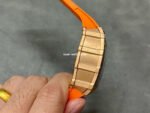 KV Factory Richard Mille RM011-03 44.5mm Rose Gold Orange Rubber Strap Arabic Numerals Skeletonized Dial - Image 5