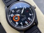 M+ Factory IWC Pilot IW32409 41mm Ceramic Rubber Strap Arabic Numerals Black Dial - Image 2