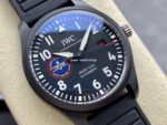 M+ Factory IWC Pilot IW324711 41mm Ceramic Rubber Strap Arabic Numerals Black Dial - Image 2