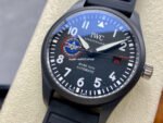 M+ Factory IWC Pilot IW324711 41mm Ceramic Rubber Strap Arabic Numerals Black Dial - Image 3