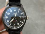 M+ Factory IWC Pilot IW326901 41mm Ceramic Textile Strap Arabic Numerals Black Dial