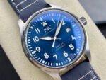 M+ Factory IWC Pilot Mark IW328203 40mm Steel Blue Leather Strap Arabic Numerals Blue Dial - Image 2