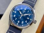 M+ Factory IWC Pilot Mark IW328203 40mm Steel Blue Leather Strap Arabic Numerals Blue Dial - Image 3