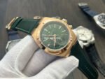MKF Factory Vacheron Constantin Overseas Dual Time 7920V/210R-B965 Leather Strap Rose Gold Green Dial - Image 3