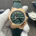 MKF Factory Vacheron Constantin Overseas Dual Time 7920V/210R-B965 Leather Strap Rose Gold Green Dial