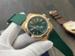 MKF Factory Vacheron Constantin Overseas Dual Time 7920V210R-B965 Rubber Strap Rose Gold Green Dial - Image 3