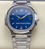 MS Factory Patek Philippe Nautilus 7118/1200A-001 35.2mm Diamond Bezel Full Steel Blue Dial