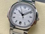 MS Factory Patek Philippe Nautilus 7118/1200A-010 35.2mm Diamond Bezel Full Steel White Dial - Image 3