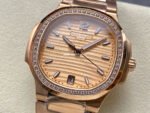 MS Factory Patek Philippe Nautilus 7118/1200R-010 35.2mm Diamond Bezel Full Rose Gold Champagne Dial - Image 3