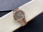 MS Factory Patek Philippe Nautilus 7118/1200R-010 35.2mm Diamond Bezel Full Rose Gold Gold Dial - Image 4