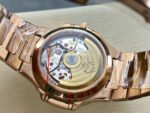 MS Factory Patek Philippe Nautilus 7118/1200R-010 35.2mm Diamond Bezel Full Rose Gold Gold Dial - Image 7