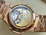 MS Factory Patek Philippe Nautilus 7118/1200R-011 35.2mm Diamond Bezel Full Rose Gold White Dial - Image 7
