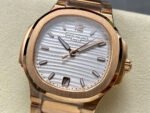 MS Factory Patek Philippe Nautilus 7118/1R-001 35.2mm Full Rose Gold White Dial - Image 3
