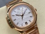 MS Factory Patek Philippe Nautilus 7118/1R-001 35.2mm Full Rose Gold White Dial - Image 2