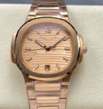 MS Factory Patek Philippe Nautilus 7118/1R-010 35.2mm Full Rose Gold Champagne Dial