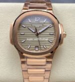 MS Factory Patek Philippe Nautilus 7118/1R 35.2mm Full Rose Gold Gold Dial