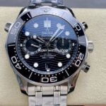 N1 Factory Omega Seamaster Diver 300M Co-Axial Chronometer Chronograph 210.30.44.51.01.001 44mm Full Steel Strap Black Dial
