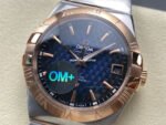 OM+ Factory Omega Constellation Men 123.20.38.21.03.001 38mm Rose Gold Steel Blue Dial - Image 3