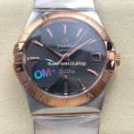 OM+ Factory Omega Constellation Men 123.20.38.21.06.001 38mm Rose Gold Steel Grey Dial