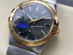 OM+ Factory Omega Constellation Men 123.20.38.21.06.001 38mm Yellow Gold Steel Grey Dial - Image 3