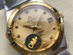 OM+ Factory Omega Constellation Men 123.20.38.21.58.001 38mm Gold Steel Diamond Gold Dial - Image 2