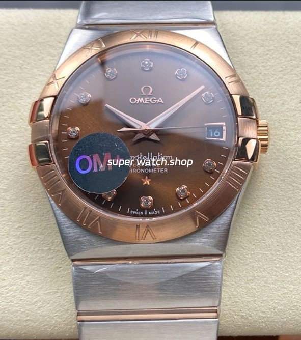 OM-Factory-Omega-Constellation-Men-123.20.38.21.63.001-38mm-Rose-GoldSteel-Diamond-Brown-Dial-8.jpg OM+ Factory Omega Constellation Men 123.20.38.21.63.001 38mm Rose Gold Steel Diamond Brown Dial - Image 1
