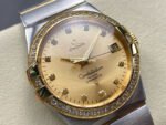 OM+ Factory Omega Constellation Men 123.25.38.21.58.001 38mm Diamond Bezel Gold Steel Diamond Champagne Dial - Image 2