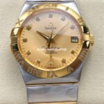 OM+ Factory Omega Constellation Men 123.25.38.21.58.002 38mm Gold Steel Diamond Champagne Dial