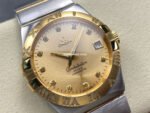 OM+ Factory Omega Constellation Men 123.25.38.21.58.002 38mm Gold Steel Diamond Champagne Dial - Image 2