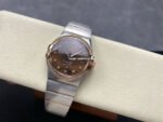 OM+ Factory Omega Constellation Men 123.25.38.21.63.001 38mm Diamond Bezel Rose Gold Steel Diamond Brown Dial - Image 5