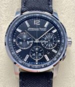 OMF Factory Audemars Piguet Code 11.59 26393BC.OO.A002KB.02 41mm Steel Canvas Strap Diamond Baguette Black Dial