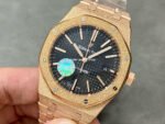 OMF Factory Frosted Audemars Piguet Royal Oak Selfwinding 15400or.oo.1220or.01 41mm Full Rose Gold Black Dial - Image 3