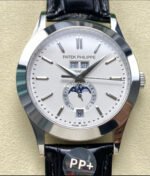 PP+ Factory Patek Philippe Annual Calendar 5396G-011 White Gold Silver Dial