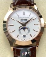 PP+ Factory Patek Philippe Annual Calendar 5396R-011 Rose gold Silver Dial