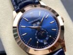 PP+ Factory Patek Philippe Annual Calendar 5396R-015 Rose Gold Baguette Blue Dial - Image 2