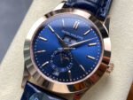 PP+ Factory Patek Philippe Annual Calendar 5396R-015 Rose Gold Baguette Blue Dial - Image 3