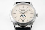 PPF Factory Patek Philippe Annual Calendar 5396G-011 38mm White Gold Leather Strap Silver Dial - Image 3