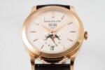 PPF Factory Patek Philippe Annual Calendar 5396R-011 38mm Rose Gold Leather Strap Silver Dial - Image 3