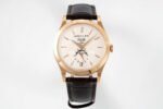 PPF Factory Patek Philippe Annual Calendar 5396R-011 38mm Rose Gold Leather Strap Silver Dial